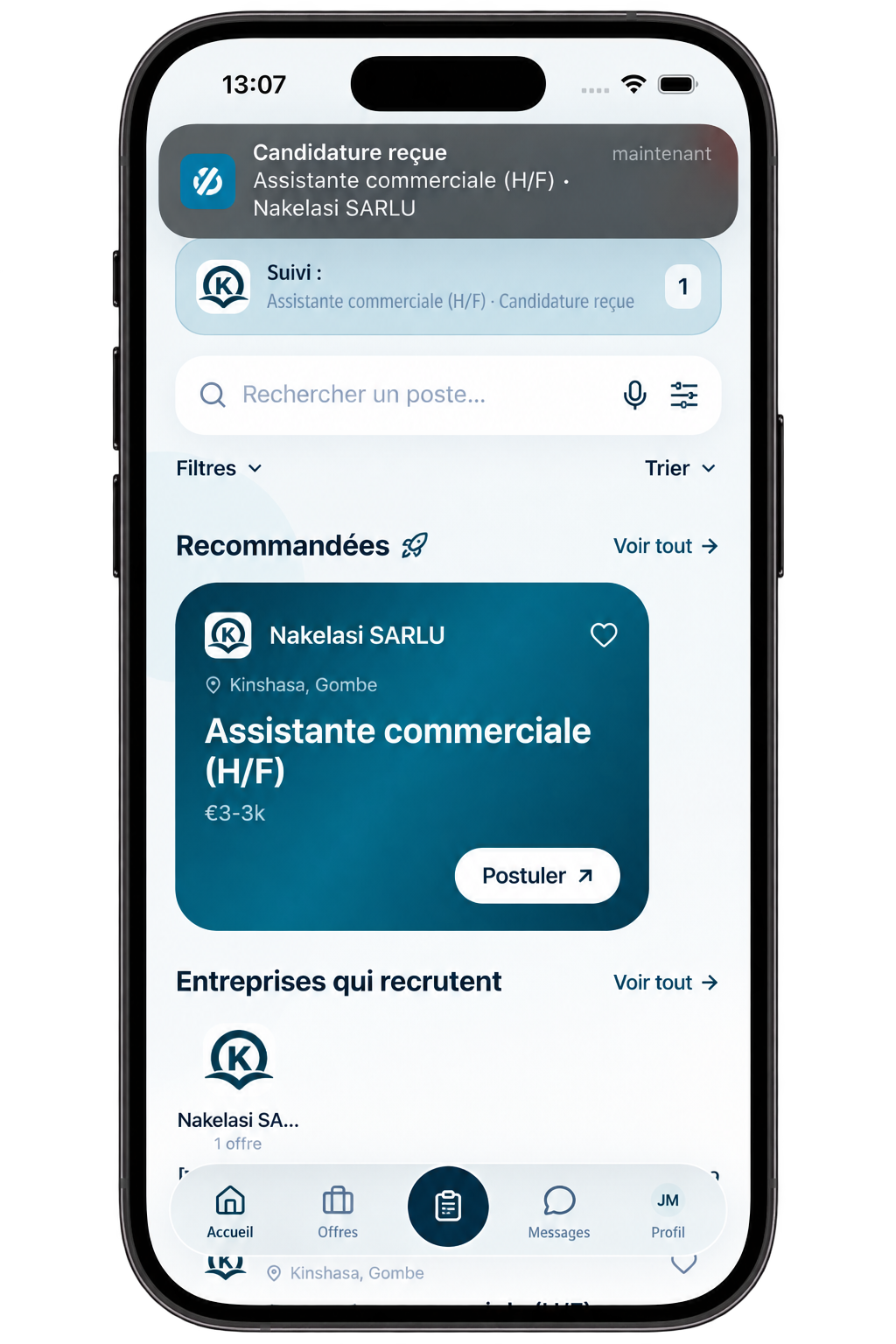 HireSpark Mobile — application candidat iOS et Android